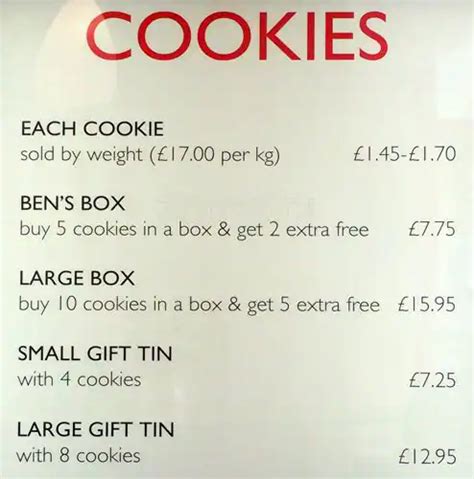 ben’s cookies - queensbay mall menu|Best Cookie Bakery Shop .